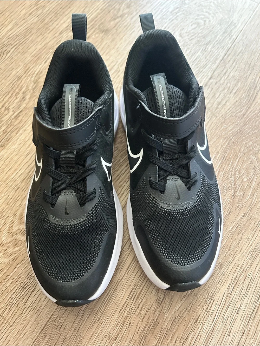 Nike Kids Black and White Velcro Sneakers